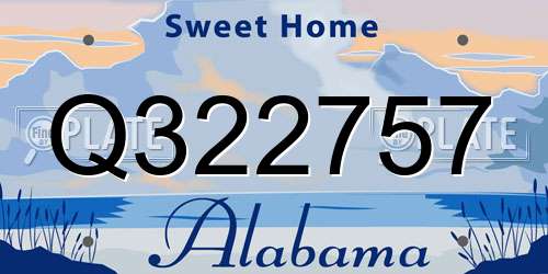 Q322757 Alabama License Plate