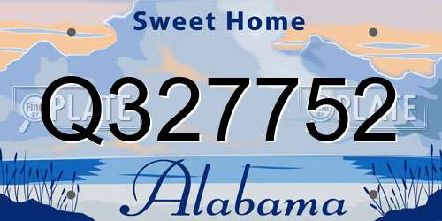 Q327752 Alabama License Plate