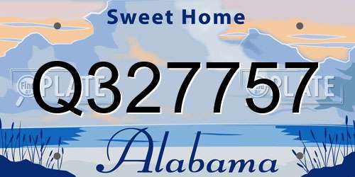 Q327757 Alabama License Plate