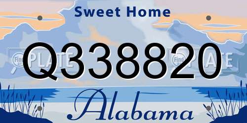 Q338820 Alabama License Plate