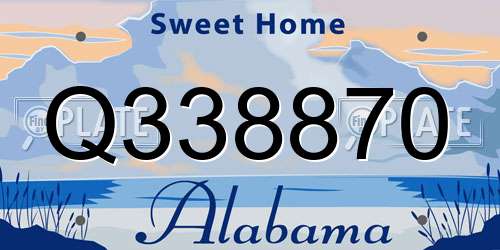Q338870 Alabama License Plate
