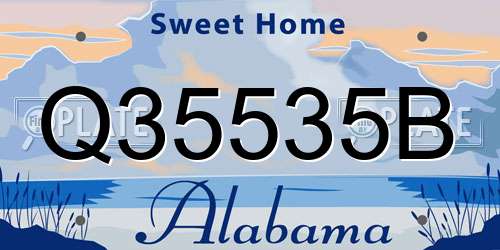 Q35535B Alabama License Plate