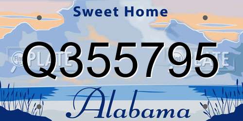 Q355795 Alabama License Plate