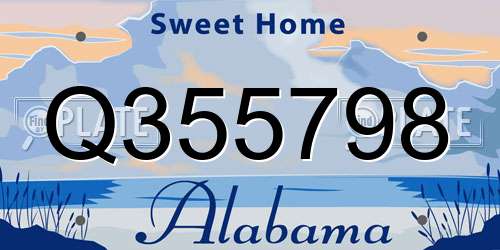 Q355798 Alabama License Plate
