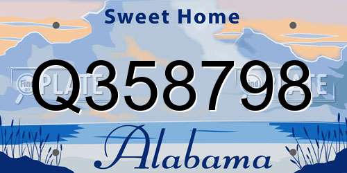 Q358798 Alabama License Plate
