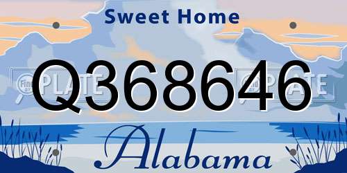 Q368646 Alabama License Plate