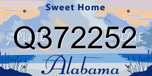 Q372252 Alabama License Plate