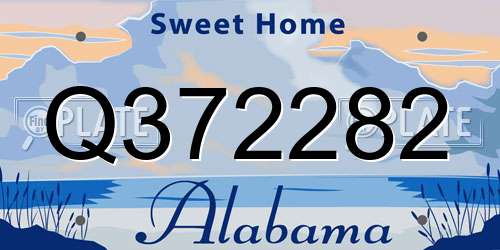 Q372282 Alabama License Plate