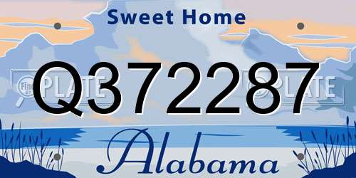 Q372287 Alabama License Plate