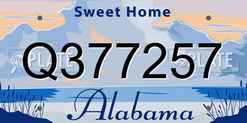 Q377257 Alabama License Plate