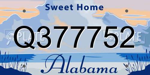 Q377752 Alabama License Plate