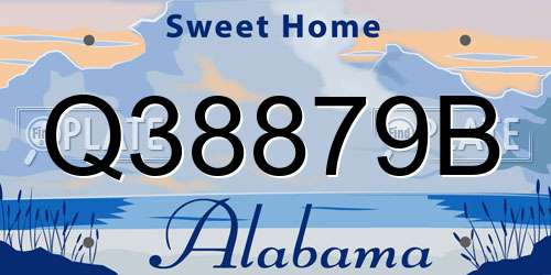 Q38879B Alabama License Plate