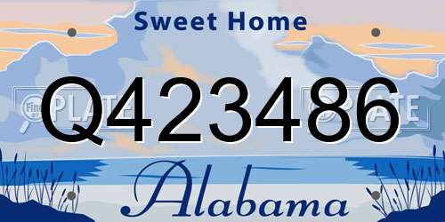 Q423486 Alabama License Plate