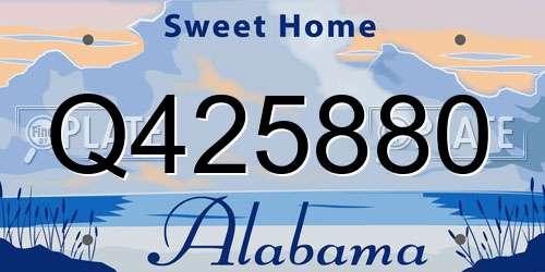 Q425880 Alabama License Plate
