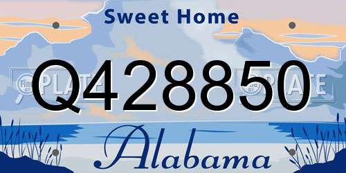 Q428850 Alabama License Plate