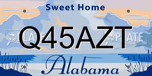 Q45AZT Alabama License Plate