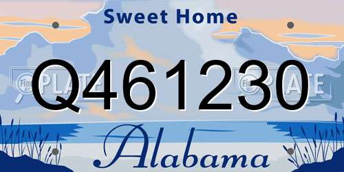 Q461230 Alabama License Plate
