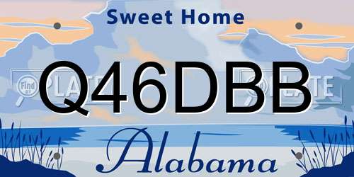 Q46DBB Alabama License Plate