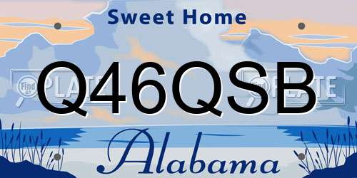 Q46QSB Alabama License Plate