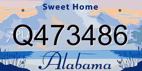 Q473486 Alabama License Plate