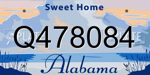 Q478084 Alabama License Plate