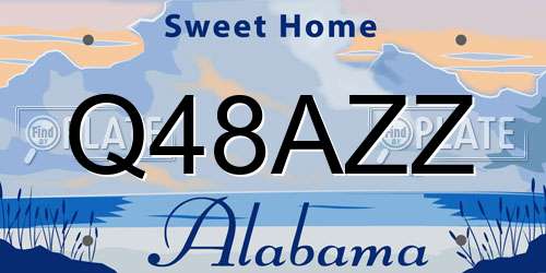 Q48AZZ Alabama License Plate