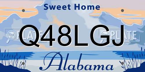 Q48LGJ Alabama License Plate