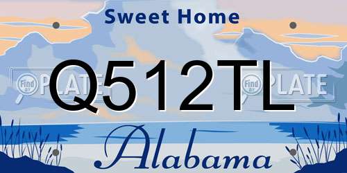 Q512TL Alabama License Plate