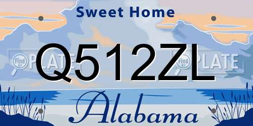 Q512ZL Alabama License Plate