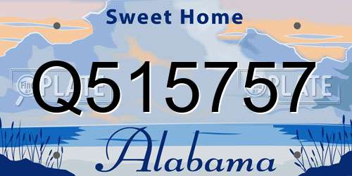 Q515757 Alabama License Plate