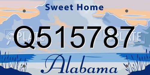 Q515787 Alabama License Plate