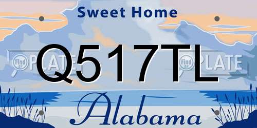 Q517TL Alabama License Plate