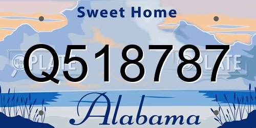 Q518787 Alabama License Plate