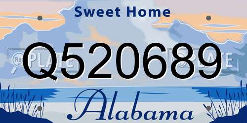 Q520689 Alabama License Plate