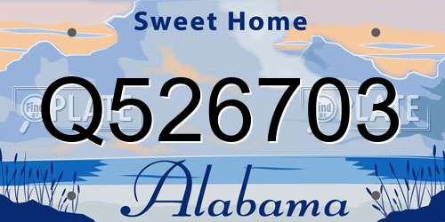 Q526703 Alabama License Plate