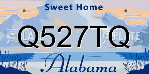Q527TQ Alabama License Plate