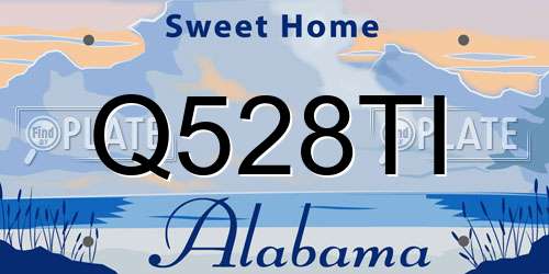 Q528TI Alabama License Plate