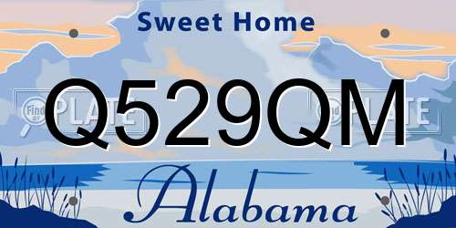 Q529QM Alabama License Plate