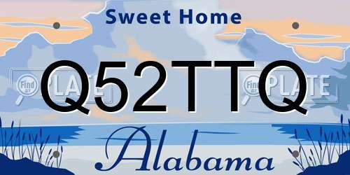 Q52TTQ Alabama License Plate