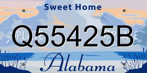 Q55425B Alabama License Plate