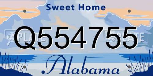 Q554755 Alabama License Plate