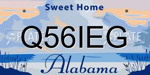 Q56IEG Alabama License Plate