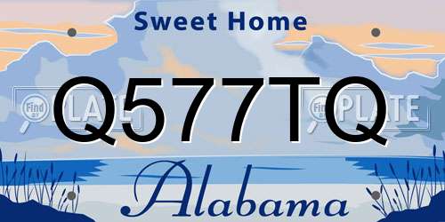Q577TQ Alabama License Plate