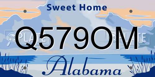 Q579OM Alabama License Plate