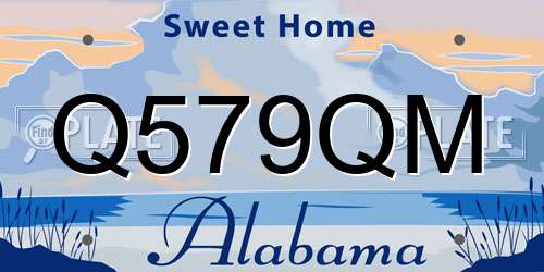 Q579QM Alabama License Plate