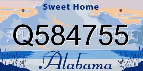 Q584755 Alabama License Plate