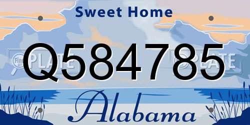 Q584785 Alabama License Plate