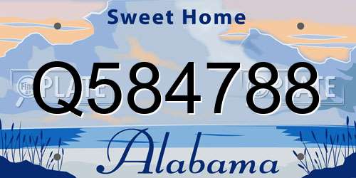 Q584788 Alabama License Plate