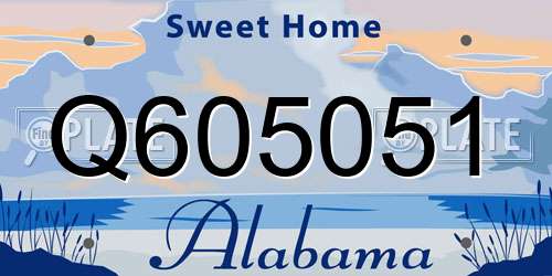 Q605051 Alabama License Plate