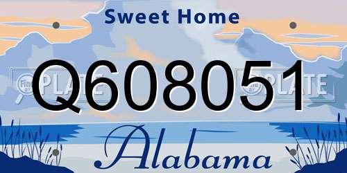 Q608051 Alabama License Plate